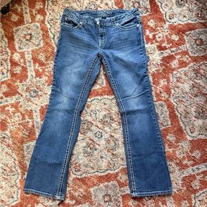 Paisley Blue Straight Leg Jeans